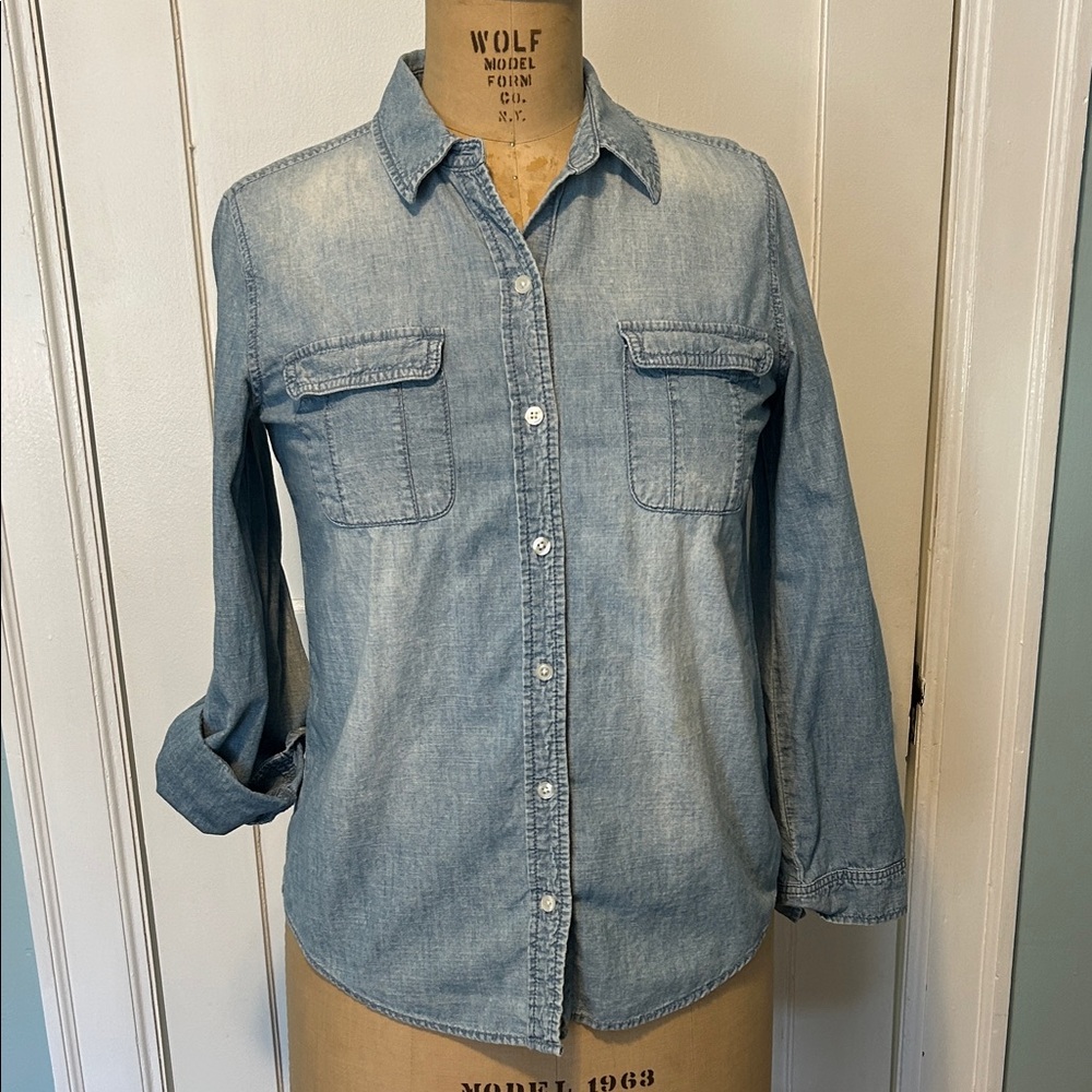 Chico’s Cotton Chambray Shirt